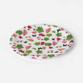 Nahtlose Frischobst Berries Wasserfarbener Cartoon Pappteller (Schrägansicht)