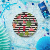 Nahtlose Frischobst Berries Wasserfarbener Cartoon Pappteller (Party)