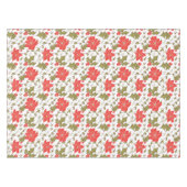 Nahtlose Frohe Weihnachten rote Poinsettia grüne E Tischdecke (Vorderseite (Horizontal))