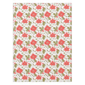 Nahtlose Frohe Weihnachten rote Poinsettia grüne E Tischdecke (Vorderseite)