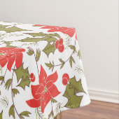 Nahtlose Frohe Weihnachten rote Poinsettia grüne E Tischdecke (Beispiel)