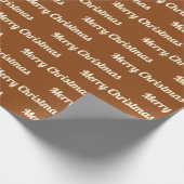 Nahtlose frohe Weihnachten Texte auf Brown Geschenkpapier (Ecke)