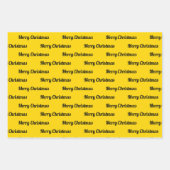 Nahtlose frohe Weihnachten Texte auf Gelb Geschenkpapier Set (Vorderseite)