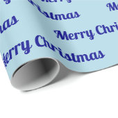 Nahtlose frohe Weihnachten Texte auf Light Blue Geschenkpapier (Rolleneckpunkt)