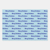 Nahtlose frohe Weihnachten Texte auf Light Blue Geschenkpapier Set (Vorderseite 2)