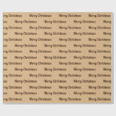 Nahtlose frohe Weihnachten Texte auf Light Brown Geschenkpapier (Flach)