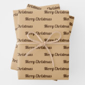Nahtlose frohe Weihnachten Texte auf Light Brown Geschenkpapier Set (Beispiel)