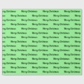 Nahtlose frohe Weihnachten Texte auf Light Green Geschenkpapier (Flach)