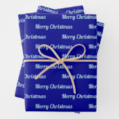 Nahtlose frohe Weihnachten Texte zu Blue Geschenkpapier Set (Beispiel)