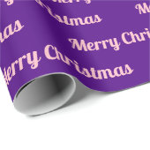 Nahtlose frohe Weihnachten Texte zu Lila Geschenkpapier (Rolleneckpunkt)