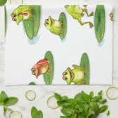 Nahtlose Frösche Geschirrtuch (Gefaltet)