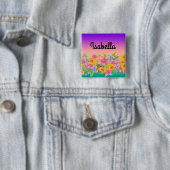 Nahtlose Frühlingsblumen Blume rosa gelb orange Button (Beispiel)