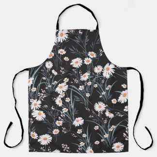 Nahtlose Frühlingsblumenmuster mit Gänseblüten Schürze