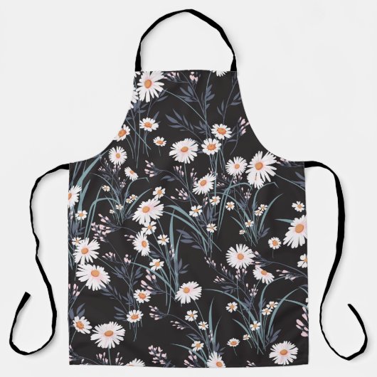 Nahtlose Frühlingsblumenmuster mit Gänseblüten Schürze (Vorderseite)