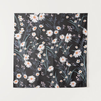 Nahtlose Frühlingsblumenmuster mit Gänseblüten Wandteppich