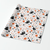 Nahtlose Geister und Sterne Halloween-Wrapping Pap Geschenkpapier (Ungerollt)