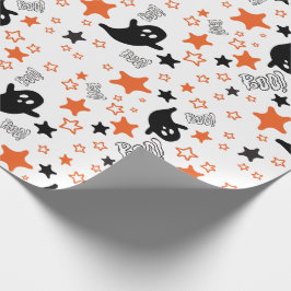 Nahtlose Geister und Sterne Halloween-Wrapping Pap Geschenkpapier