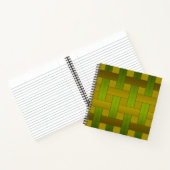 Nahtlose gelbe Seide mit Streifen, Streifen m Notizblock (Innenseite)