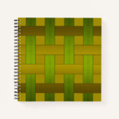 Nahtlose gelbe Seide mit Streifen, Streifen m Notizblock (Vorderseite)