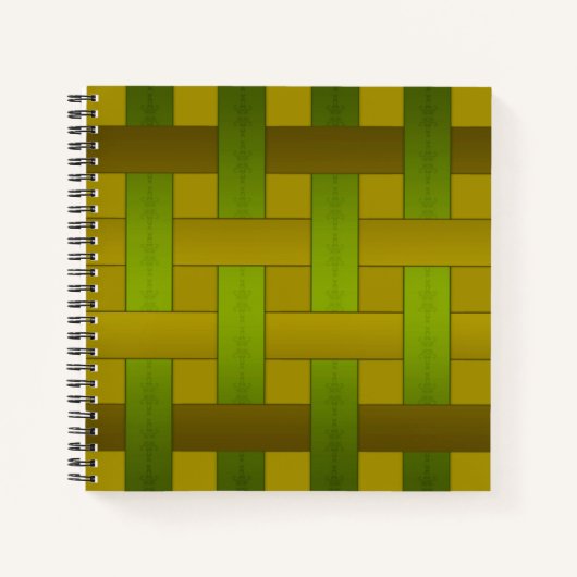 Nahtlose gelbe Seide mit Streifen, Streifen m Notizblock (Vorderseite)