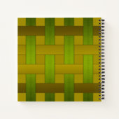 Nahtlose gelbe Seide mit Streifen, Streifen m Notizblock (Rückseite)