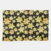 Nahtlose gelbe Wasserfarben Muster Geschirrtuch (Horizontal)