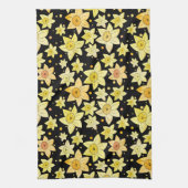 Nahtlose gelbe Wasserfarben Muster Geschirrtuch (Vertikal)