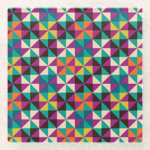 Nahtlose Geometrie, modernes Muster. Glasuntersetzer
