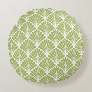 Nahtlose geometrische Art Deco Muster. Abstrakt Rundes Kissen