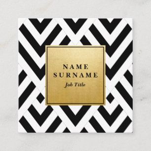 Nahtlose geometrische B&WPattern quadratische Quadratische Visitenkarte