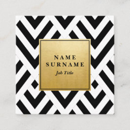 Nahtlose geometrische B&WPattern quadratische Visitenkarte