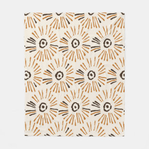 Nahtlose geometrische Batik-Blumenmuster im Herbst Fleecedecke