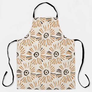 Nahtlose geometrische Batik-Blumenmuster im Herbst Schürze