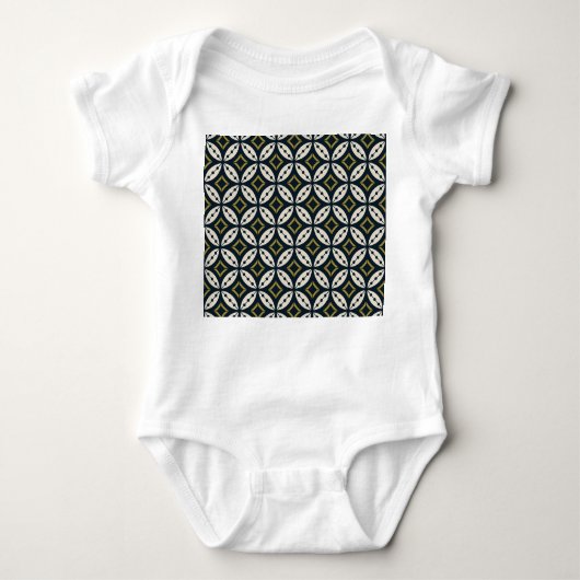 Nahtlose geometrische Blume: buntes Muster. Baby Strampler (Vorderseite)