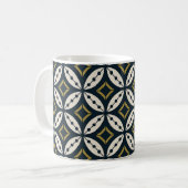 Nahtlose geometrische Blume: buntes Muster. Kaffeetasse (Vorderseite Links)