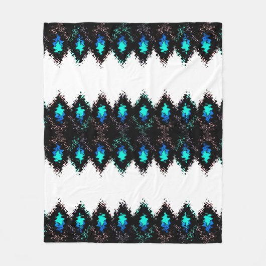 Nahtlose geometrische, flüssige, schlanke, grüne S Fleecedecke (Vorderseite)