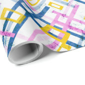 Nahtlose geometrische, helle Farben, rechteckige F Geschenkpapier (Rolleneckpunkt)