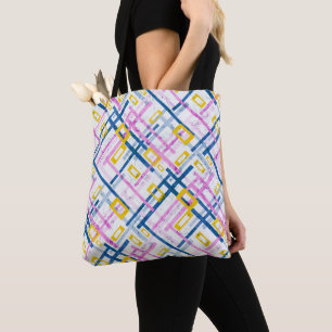 Nahtlose geometrische, helle Farben, rechteckige F Tasche