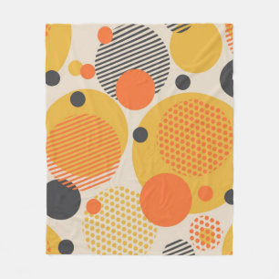 Nahtlose geometrische Kreismuster im Retro-60er Fleecedecke