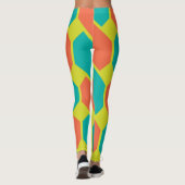 Nahtlose geometrische Leggings der Retro (Rückseite)