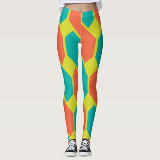 Nahtlose geometrische Leggings der Retro (Vorderseite)