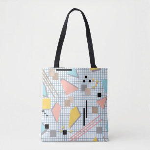 Nahtlose geometrische Memphismuster der Schule Tasche
