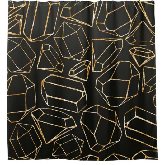 Nahtlose geometrische Muster im Retro-80er-Stil. P Duschvorhang (Vorderseite)