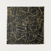 Nahtlose geometrische Muster im Retro-80er-Stil. P Wandteppich (Vorderseite)