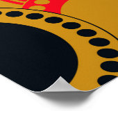 Nahtlose geometrische Muster im Retrostil in Kreis Poster (Ecke)