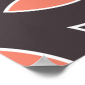 Nahtlose geometrische Muster mit Blume. Kunst. Poster (Ecke)