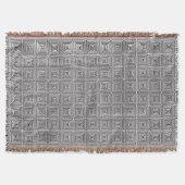 Nahtlose geometrische Muster Schwarz/Weiß Decke (Vorderseite)