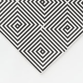 Nahtlose geometrische Muster Schwarz/Weiß Fleecedecke (Ecke)