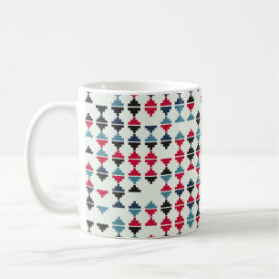 Nahtlose geometrische Mustergestaltung zur Illustr Kaffeetasse