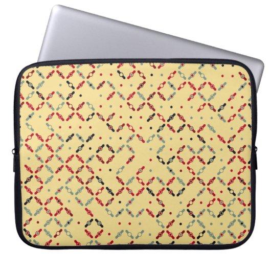 Nahtlose geometrische Mustergestaltung zur Illustr Laptopschutzhülle (Vorderseite)